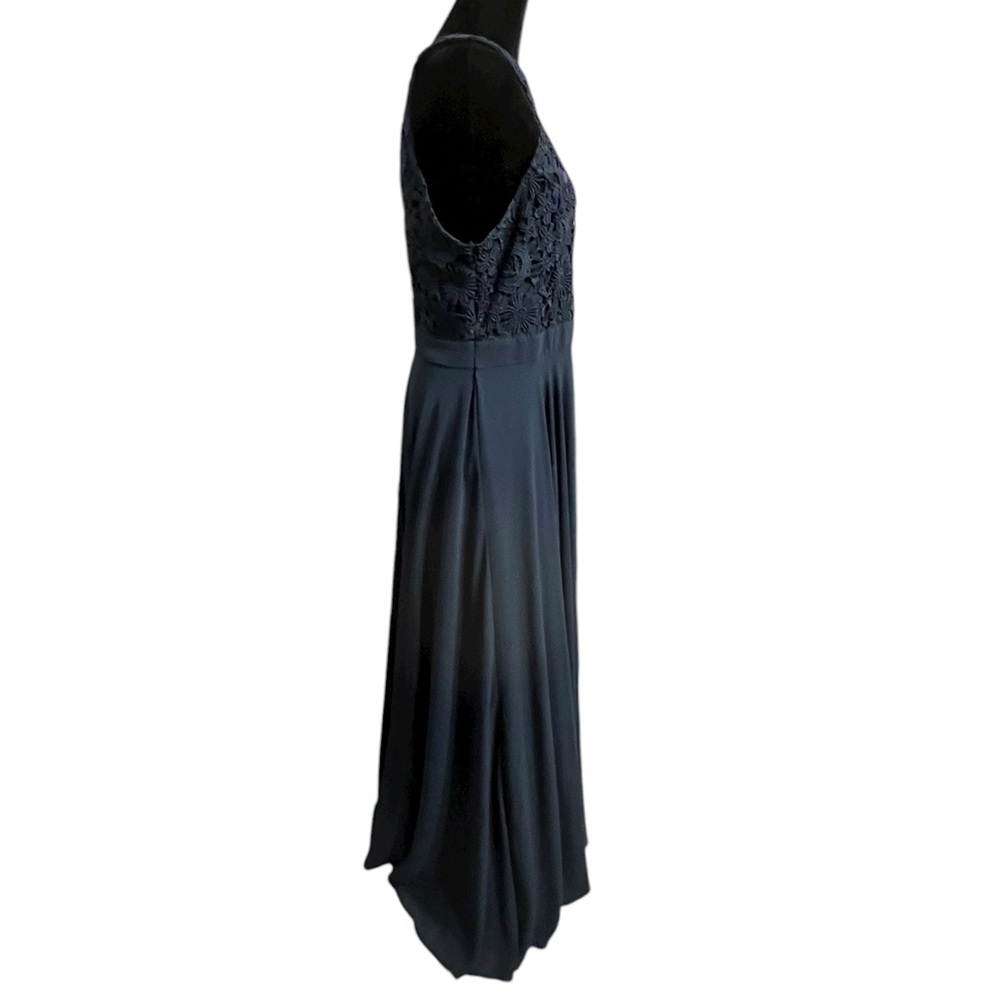 Lulu’s Navy Lace Halter Neck Maxi Dress XL - Picture 3 of 10